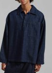 Tops Men Blue Ray Popover Denim Shirt - Raw Wash The Frankie Shop