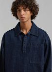 Tops Men Blue Ray Popover Denim Shirt - Raw Wash The Frankie Shop