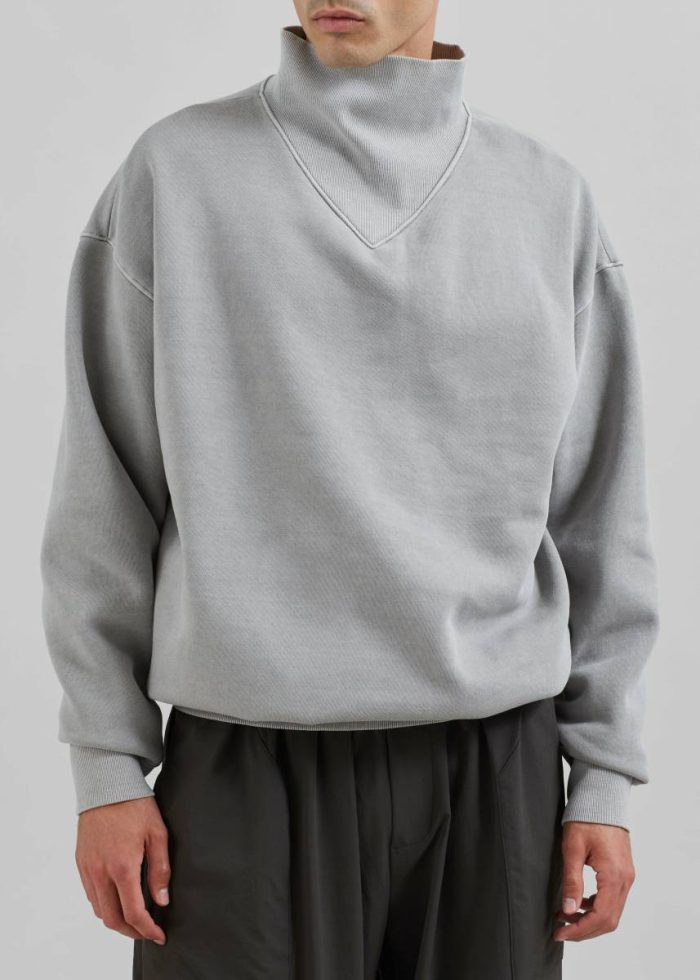 Tops Men The Frankie Shop Grey Micah Sweatshirt - Light Grey