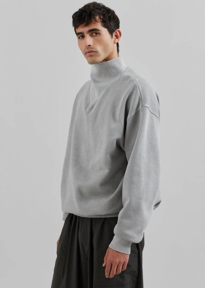 Tops Men The Frankie Shop Grey Micah Sweatshirt - Light Grey