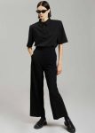 Tops Rane Padded Shoulder Polo - Black Black Women The Frankie Shop