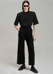 Tops Rane Padded Shoulder Polo - Black Black Women The Frankie Shop