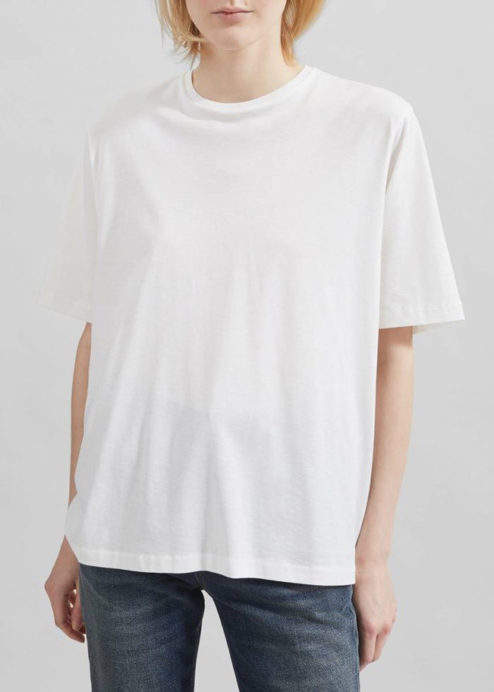 Tops The Frankie Shop Harper Soft Organic T-Shirt - Off White White Women