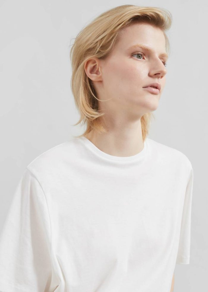 Tops The Frankie Shop Harper Soft Organic T-Shirt - Off White White Women