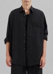 Tops The Frankie Shop Men Leland Silky Shirt - Black Black