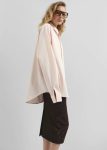 Tops Volda Asymmetric Button-Up Shirt - Pink Pink The Frankie Shop Women