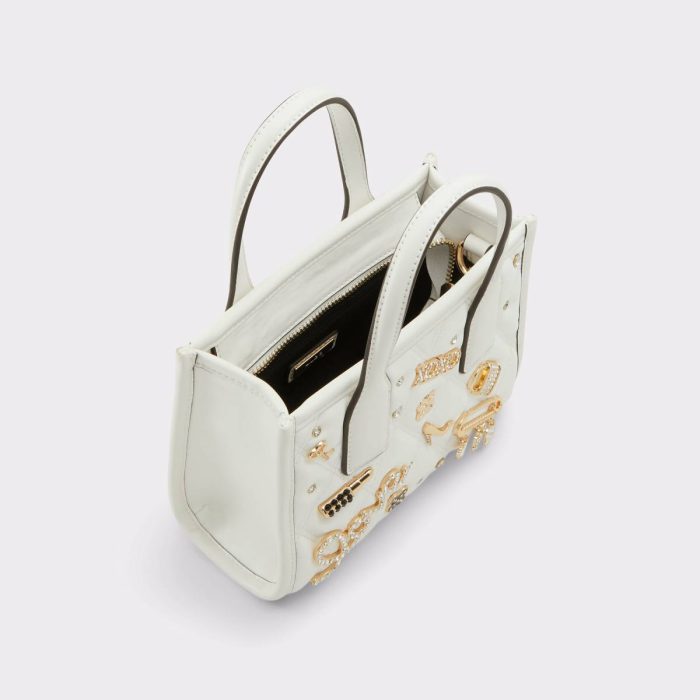Tote & Satchel Bags Women Aldo Black/White Keylaniix Black/White Women's Tote & Satchel Bags