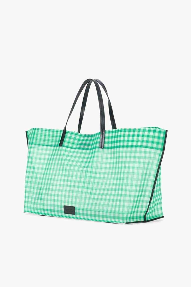 Totes Christos Large Mesh Tote Jade Gingham Women Staud