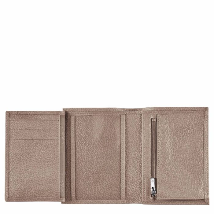 Turtledove Longchamp Le Foulonné Wallet Turtledove - Leather Women Wallets