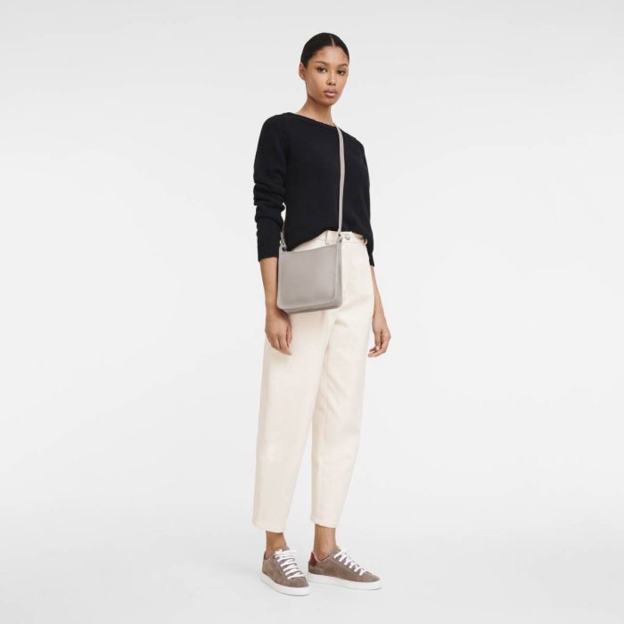 Turtledove Women Le Foulonné S Crossbody Bag Turtledove - Leather Longchamp Leather Bags