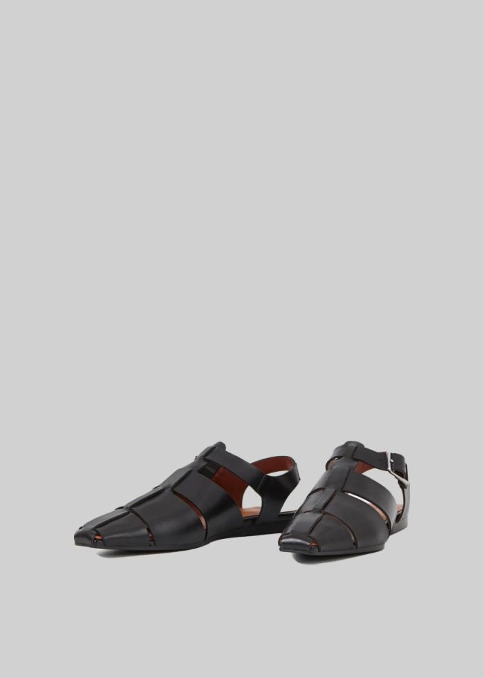 Vagabond Wioletta Sandals - Black Flats Black The Frankie Shop Women