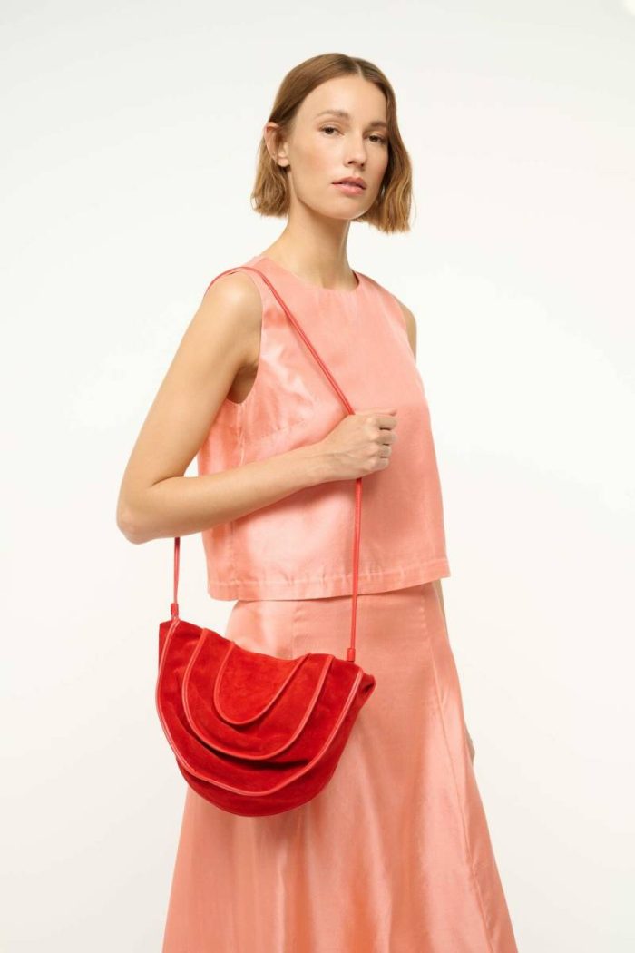 Wells Bag Red Rose Women Staud Clutches & Handhelds