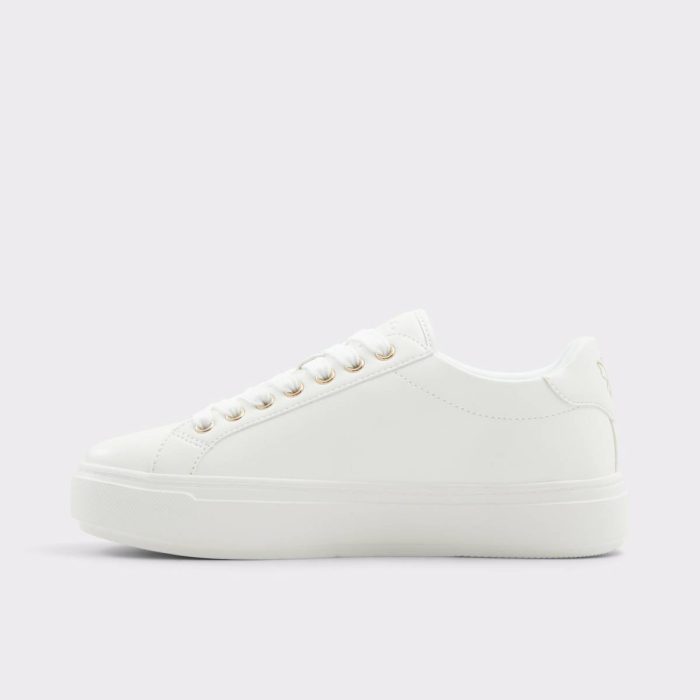 White Aldo Pearlwing White Women's Low Top Sneakers Women Sneakers