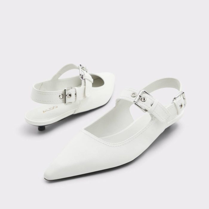 White Heels Aldo Kellya White Women's Slingbacks Women