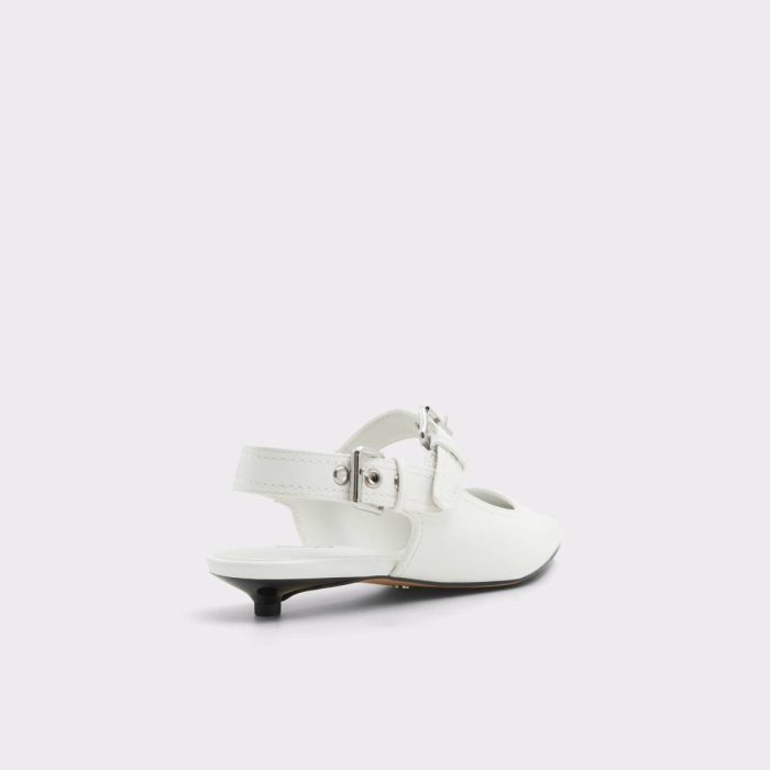 White Heels Aldo Kellya White Women's Slingbacks Women