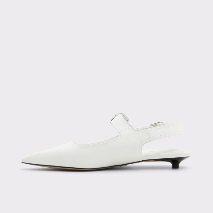 White Heels Aldo Kellya White Women's Slingbacks Women