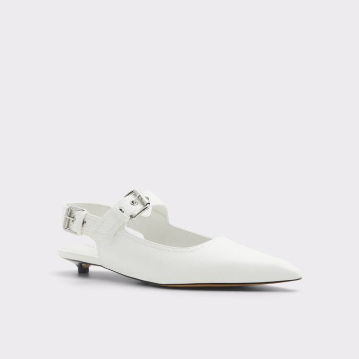 White Heels Aldo Kellya White Women's Slingbacks Women