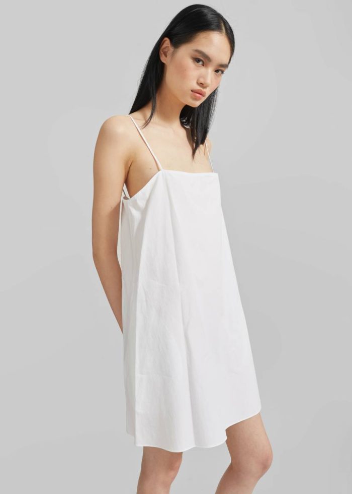 White Matteau Square Cami Mini Dress - White Dresses The Frankie Shop Women