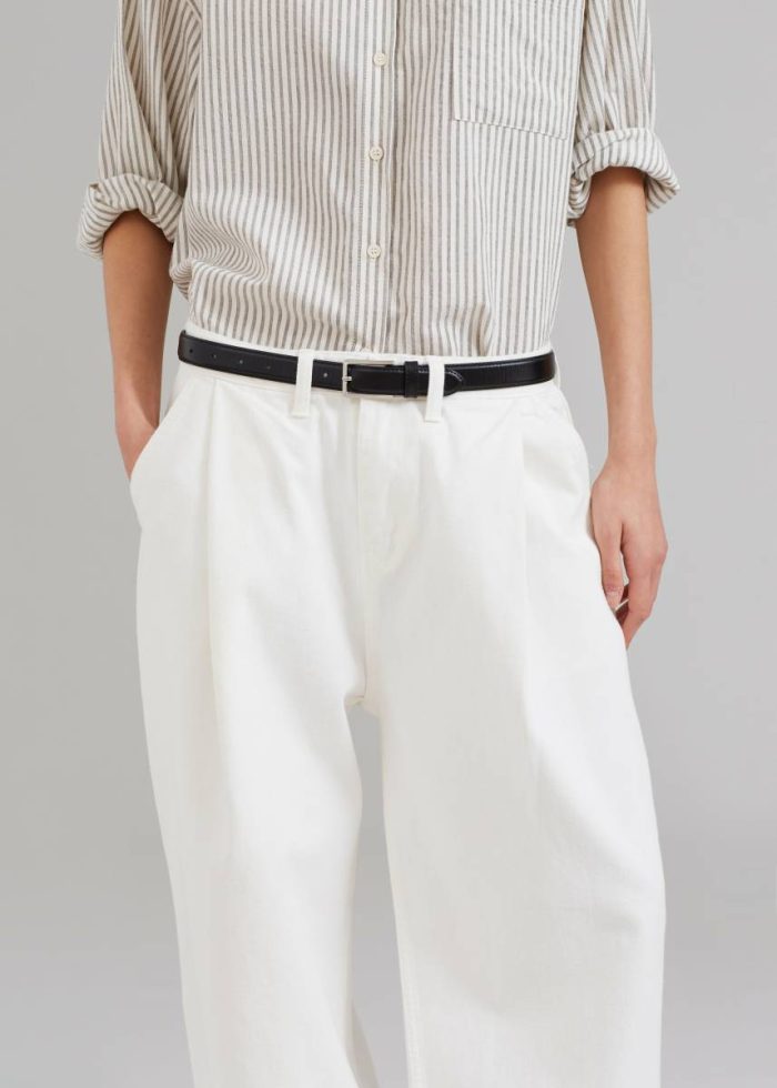 White Men Drew Denim Pants - White The Frankie Shop Bottoms