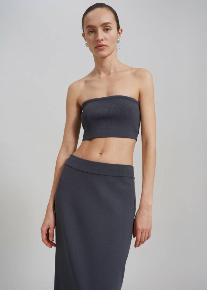 Winona Knit Bra - Grey Grey The Frankie Shop Tops Women