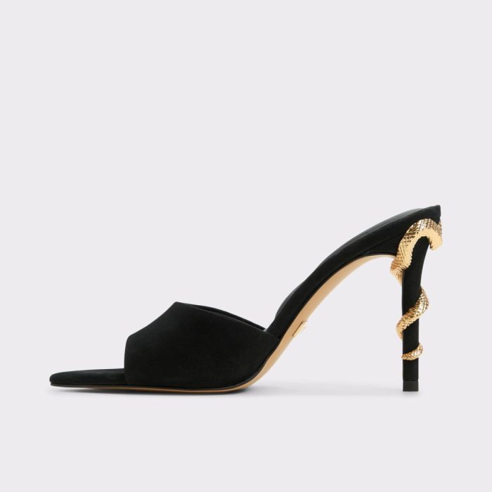 Women Aldo Heels Other Black Seashella Other Black Women's Heeled Mules