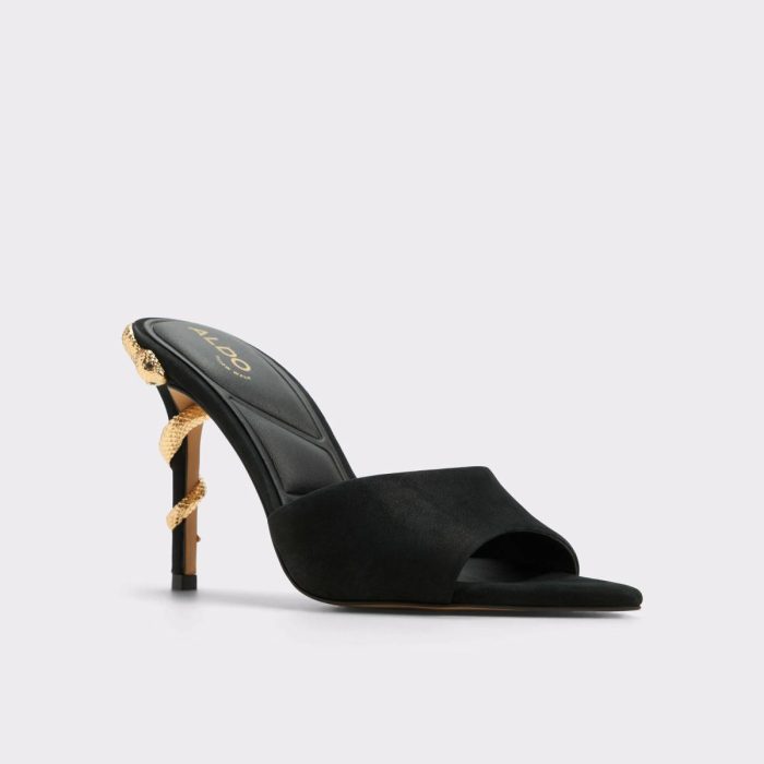 Women Aldo Heels Other Black Seashella Other Black Women's Heeled Mules