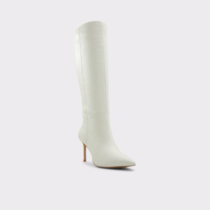 Women Aldo White/Bone Boots Laroche-Wc White/Bone Women's Tall Boots