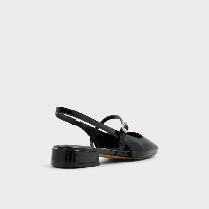 Women Ballet Flats Aldo Black Huguette Black Women's Slingbacks