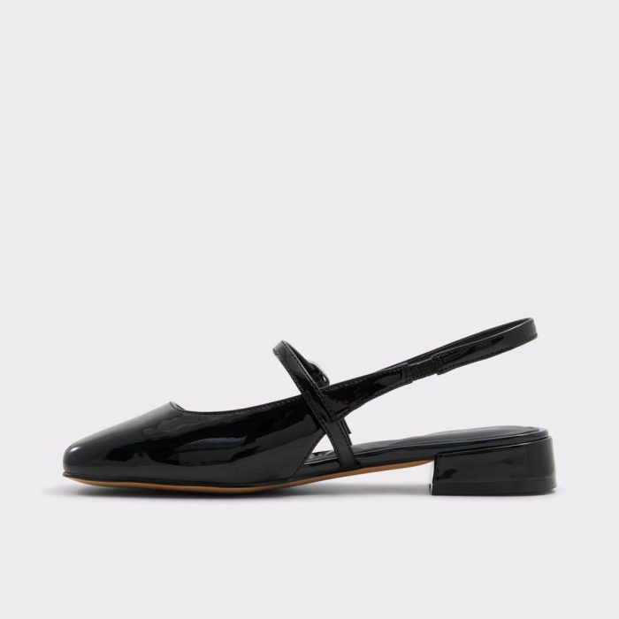 Women Ballet Flats Aldo Black Huguette Black Women's Slingbacks
