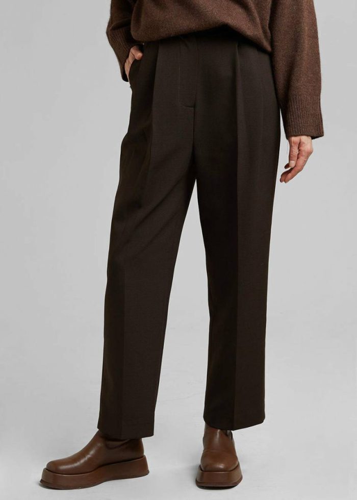 Women Bea Suit Pants - Dark Espresso The Frankie Shop Bottoms Brown