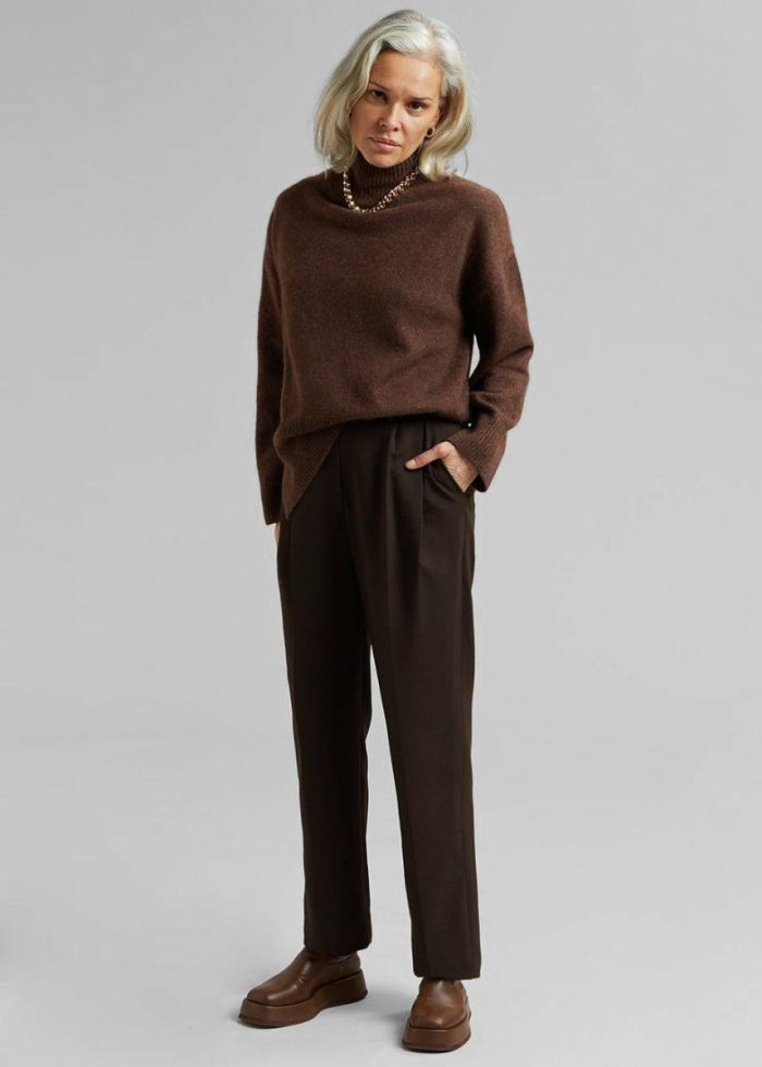 Women Bea Suit Pants - Dark Espresso The Frankie Shop Bottoms Brown