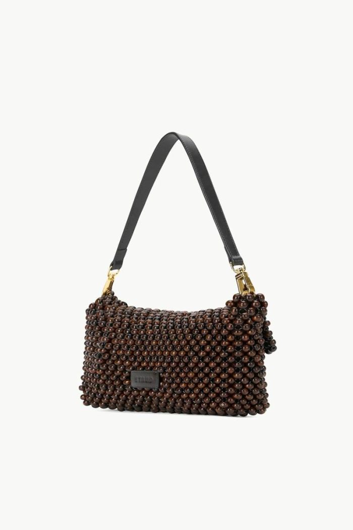 Women Beaded/Novelty Staud Timmy Shoulder Bag Dark Brown