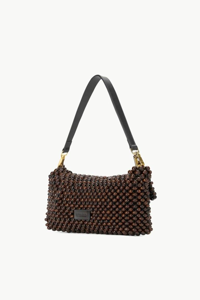 Women Beaded/Novelty Staud Timmy Shoulder Bag Dark Brown