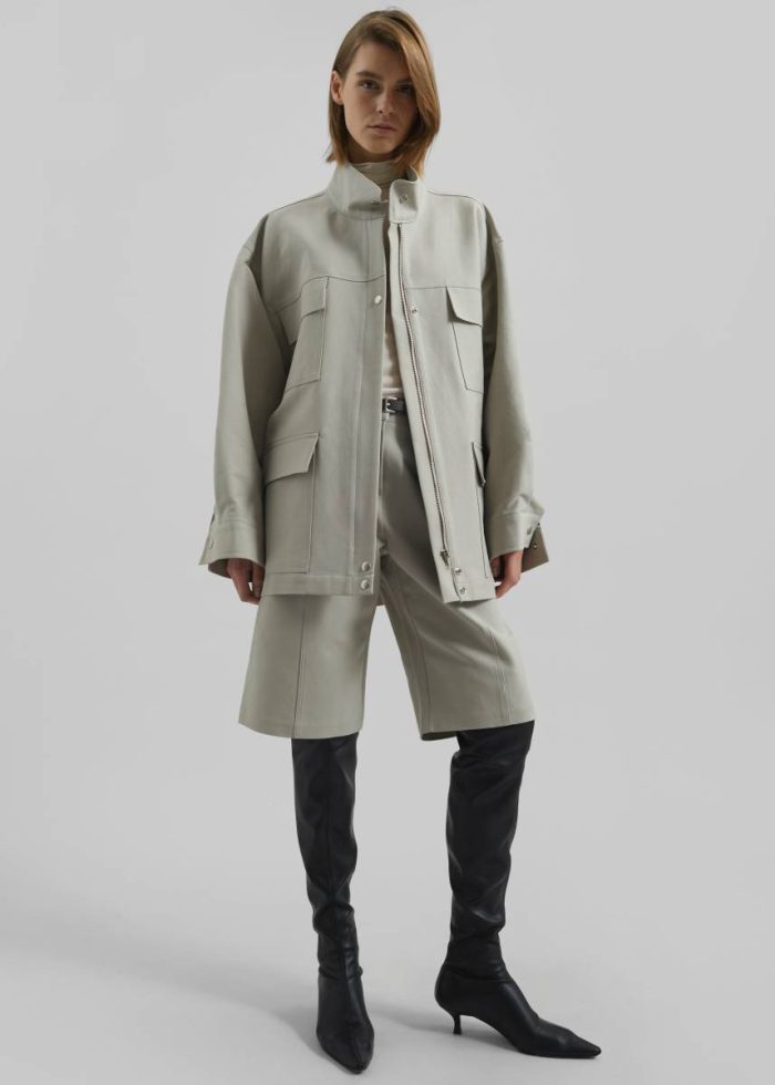 Women Beige Cairo Safari Jacket - Light Beige The Frankie Shop Outerwear