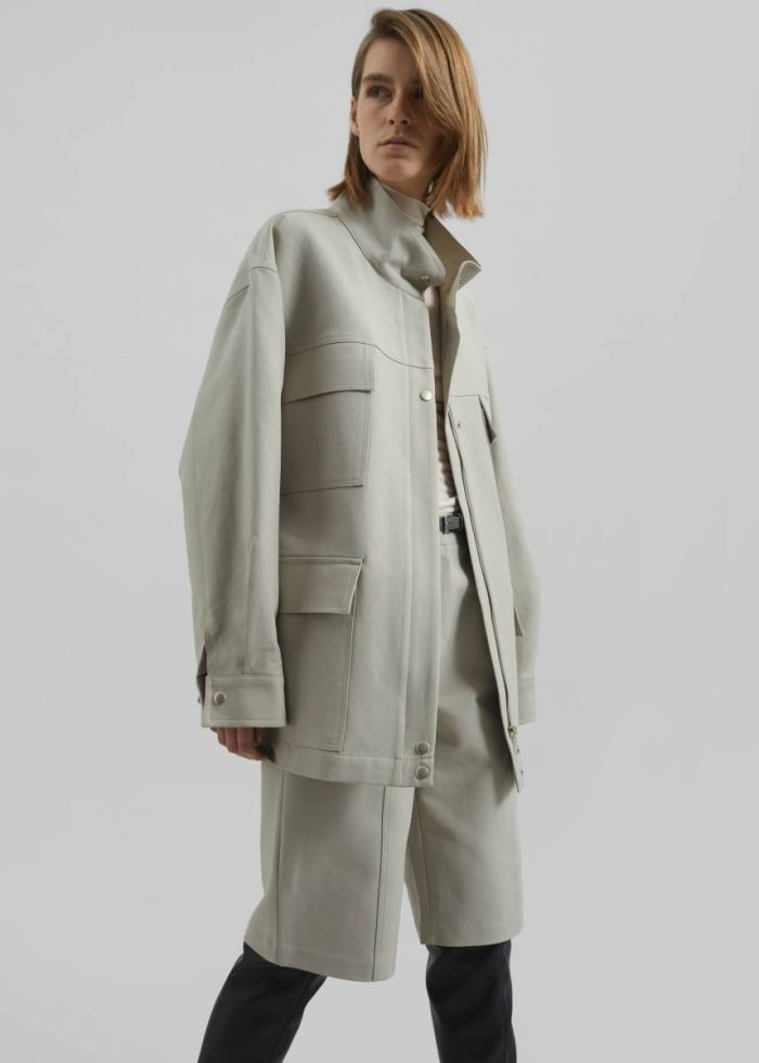Women Beige Cairo Safari Jacket - Light Beige The Frankie Shop Outerwear