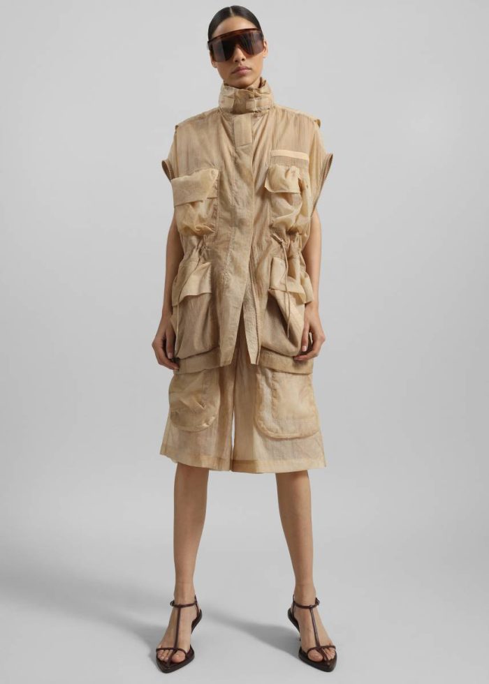 Women Beige Gudu Bermuda Shorts #03 - Beige Bottoms The Frankie Shop