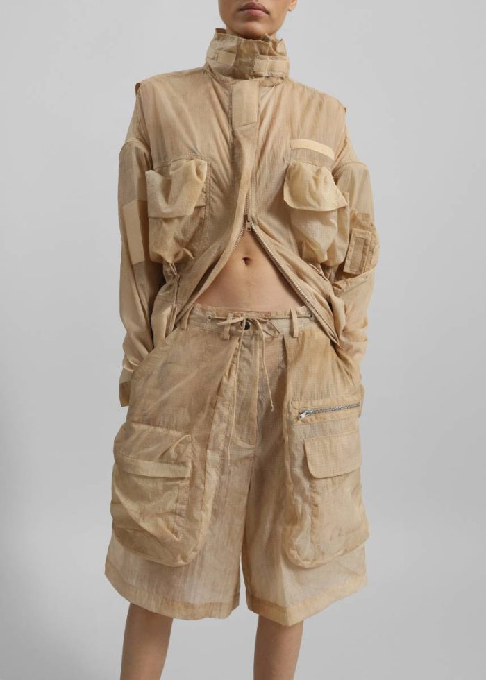 Women Beige Gudu Bermuda Shorts #03 - Beige Bottoms The Frankie Shop