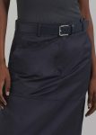 Women Belts Blue Toni Leather Belt - Dark Navy The Frankie Shop
