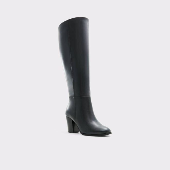 Women Black Aldo Belide-Wc Black Women's Tall Boots Boots