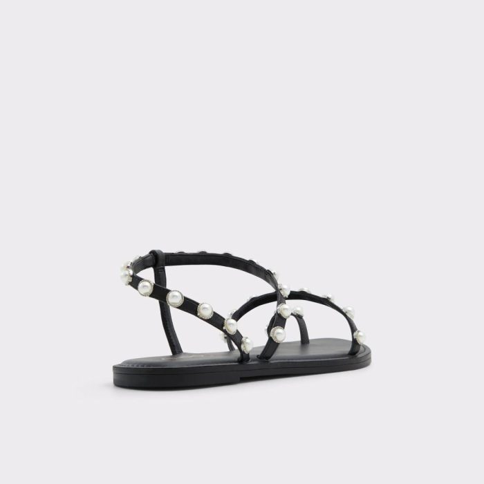 Women Black Aldo Coreydale Black Women's Flat Sandals Sandals