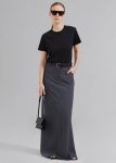 Women Black Belts The Frankie Shop Toni Leather Belt - Black