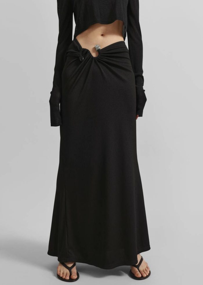 Women Black Bottoms The Frankie Shop Christopher Esber S-Buckle Suspension Skirt - Black