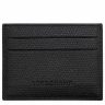 Women Black Longchamp Le Roseau Card Holder Black - Leather Cardholders & Coin Purses