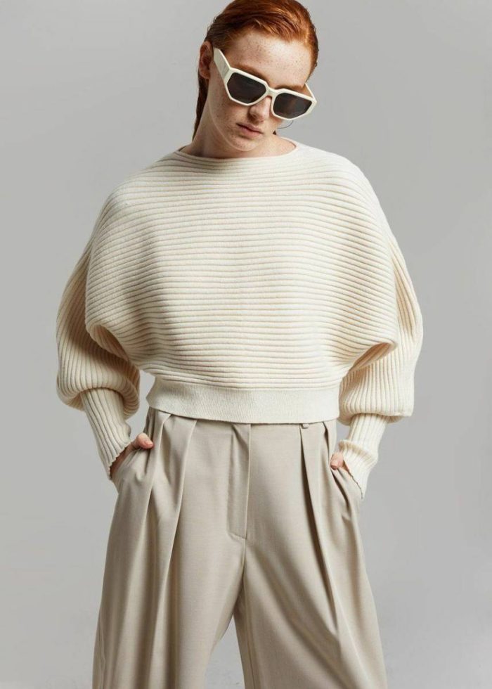 Women Bottoms Beige The Frankie Shop Tansy Pleated Trousers - Beige
