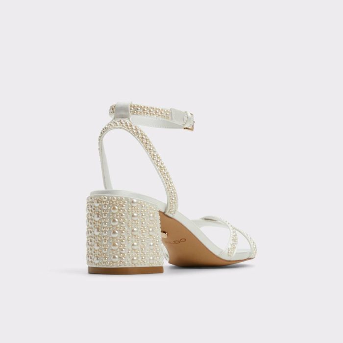 Women Bouclettie Other White Women's Block Heels Aldo Heels Other White