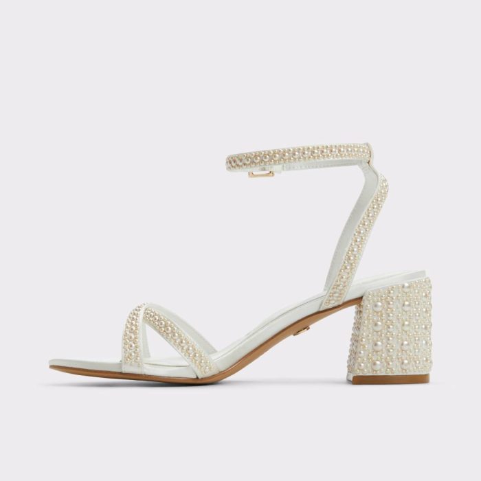 Women Bouclettie Other White Women's Block Heels Aldo Heels Other White