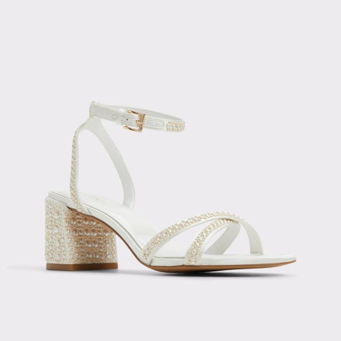 Women Bouclettie Other White Women's Block Heels Aldo Heels Other White