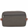 Women Brown Longchamp Toiletry Bags Boxford Toiletry Case Brown - Recycled Canvas