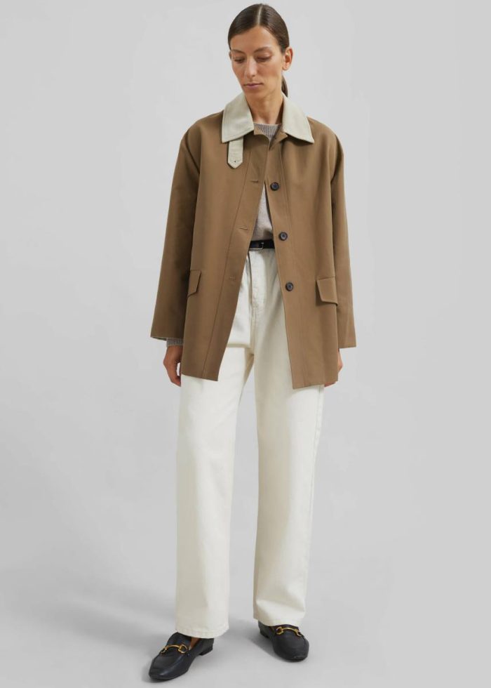 Women Brown Ryker Boxy Jacket - Brown The Frankie Shop Outerwear