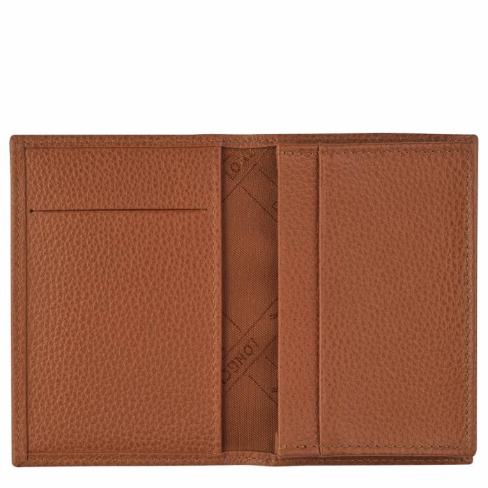 Women Caramel Le Foulonné Card Holder Caramel - Leather Cardholders & Coin Purses Longchamp